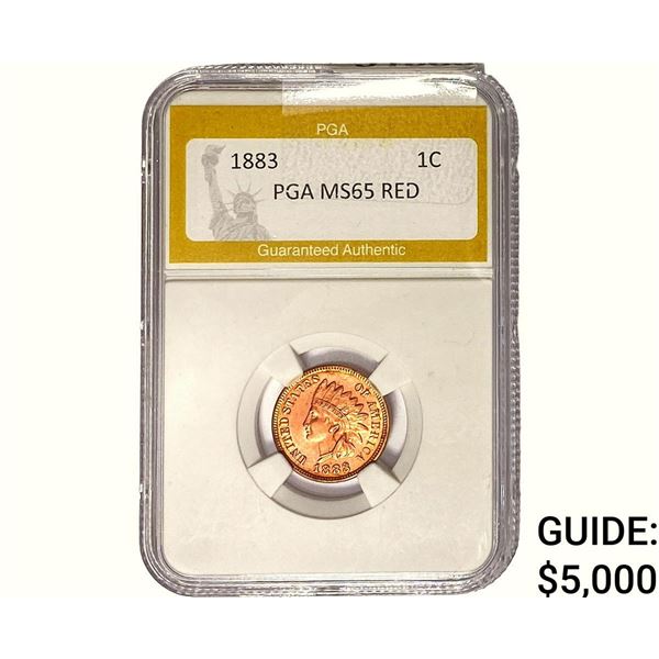 1883 Indian Head Cent PGA MS65 RED