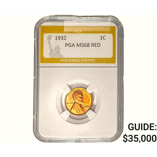 1932 Wheat Cent PGA MS68 RED