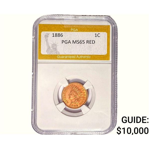 1886 Indian Head Cent PGA MS65 RED