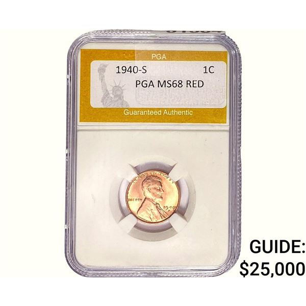 1940-S Wheat Dollar PGA MS68 RED