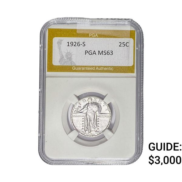 1926-S Standing Liberty Quarter PGA MS63