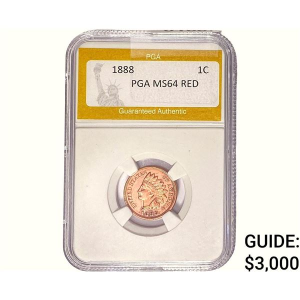 1888 Indian Head Cent PGA MS64 RED