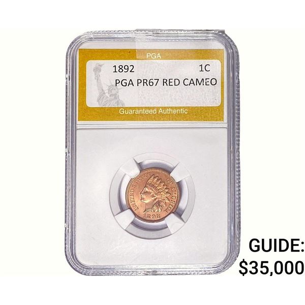1892 Indian Head Cent PGA PR67 RED CAMEO