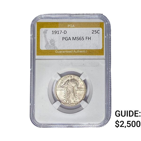 1917-D Standing Liberty Quarter PGA MS65 FH