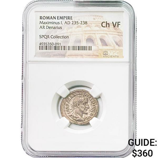 Roman Maximinus I, AD 235-238 Silver Denarius NGC
