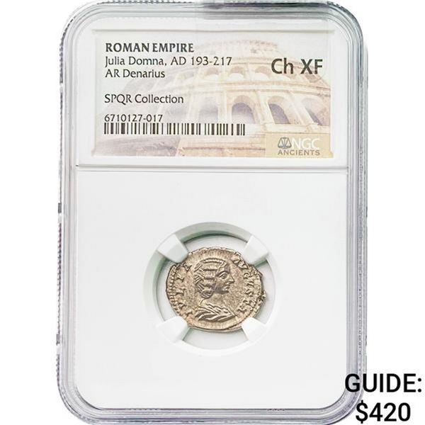 Roman Julia Domna, AD 193-217 Silver Denarius NGC