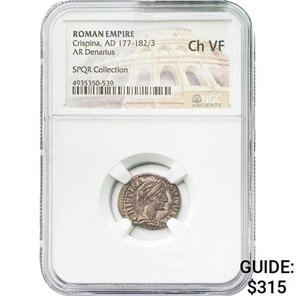 Roman Crispina, AD177-182/3 Silver Denarius NGC