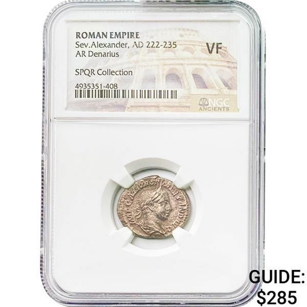 Roman Sev. Alexander, AD 222-235 Silver Denarius NGC