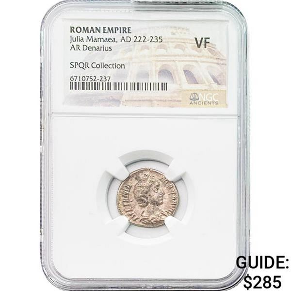Roman Julia Mamaea AD 222-235 Silver Denarius NGC
