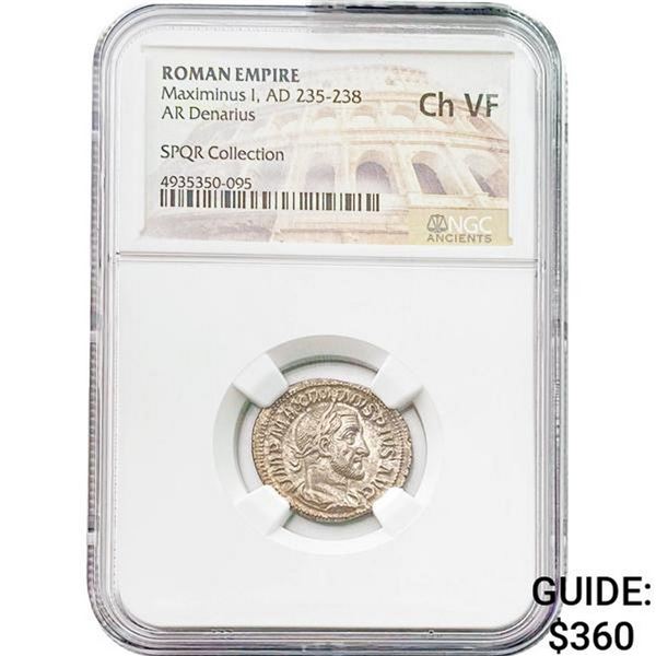Roman Maximinus I, AD 235-238 Silver Denarius NGC