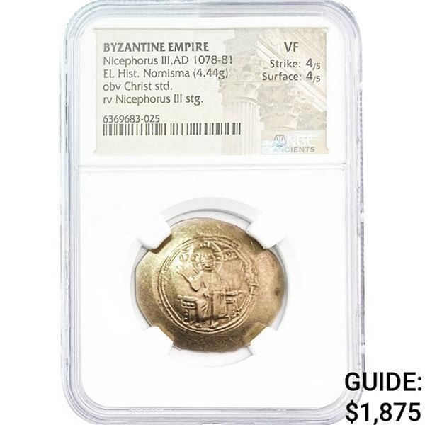 AD 1078-81 Byzantine .1427oz Gold Hist. Nomisa NGC