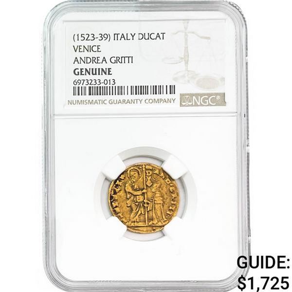 [1523-39] Italy .12oz Gold Ducat Andrea Gritti NGC