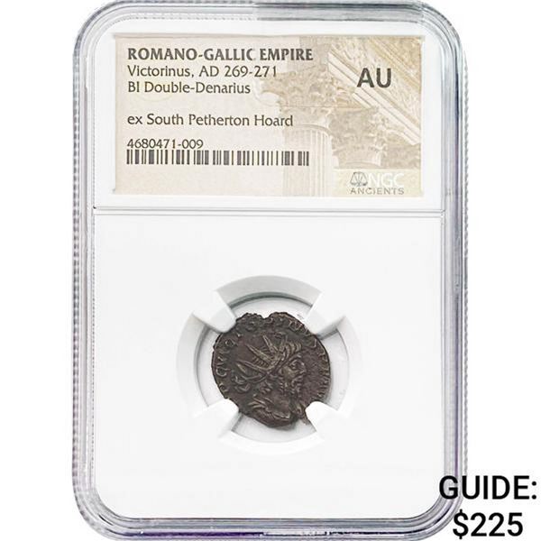 Romano-Gallic Victorinus 269-271 BI Dbl-Denarius NGC AU