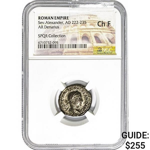 Roman Sev. Alexander, AD 222-235 Silver Denarius NGC