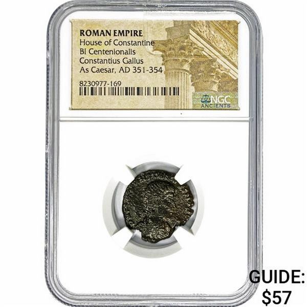 Roman Constantius Gallus 351-354 BI Centenionalis NGC
