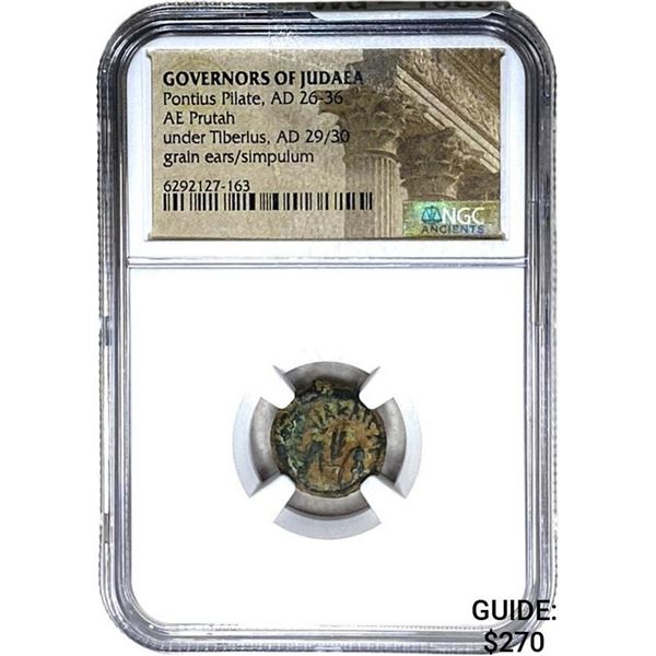 Judaea Pontius Pilate, AD 26-36 Bronze Prutah NGC