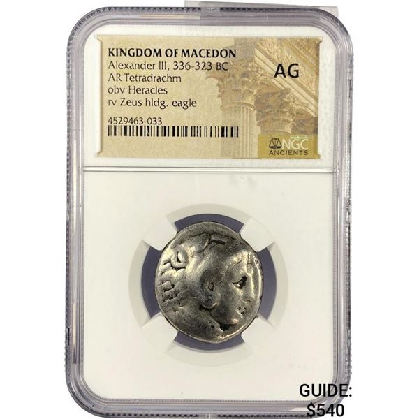 Macedon Alexander III,336-323 BC Silver Tetradrachm