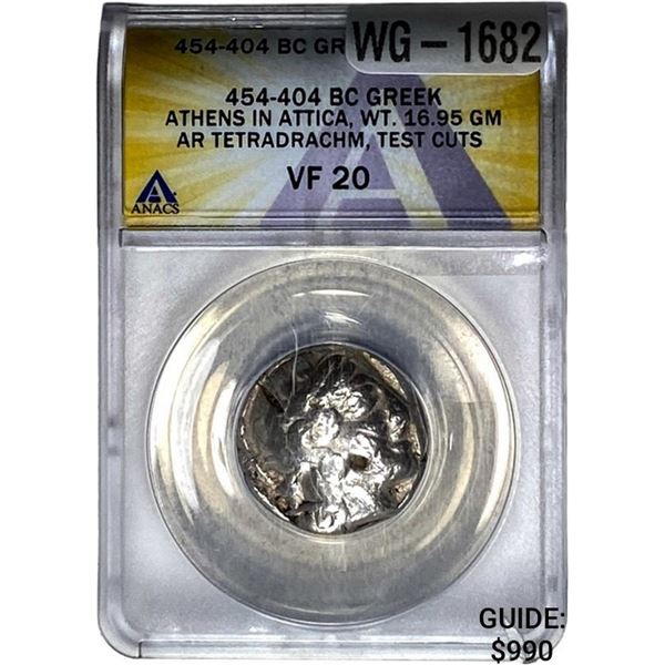 454-404 BC Greek Silver Tetradrachm NGC VF20
