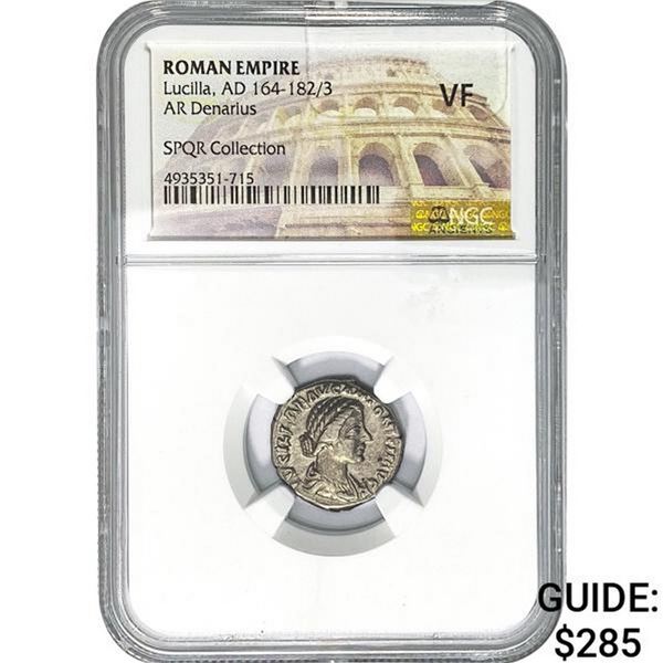 Roman Lucilla, AD 164-182/3 Silver Denarius NGC