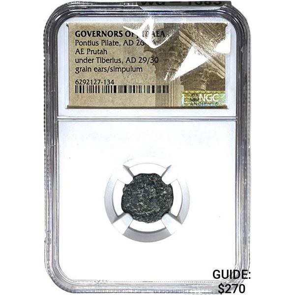 Judaea Pontius Pilate, AD 26-36 Bronze Prutah NGC