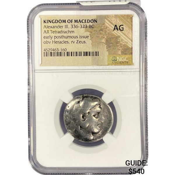 Macedon Alexander III,336-323 BC SIlver Tetradrachm NGC