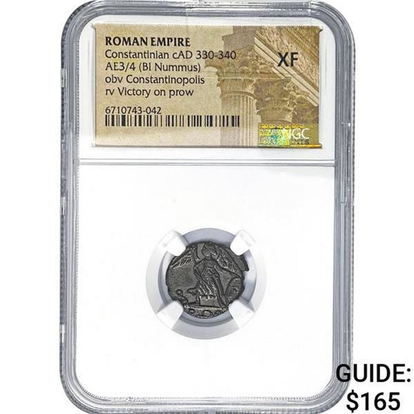 Roman Constantinian cAD 330-340 AE3/4 BI Nummus