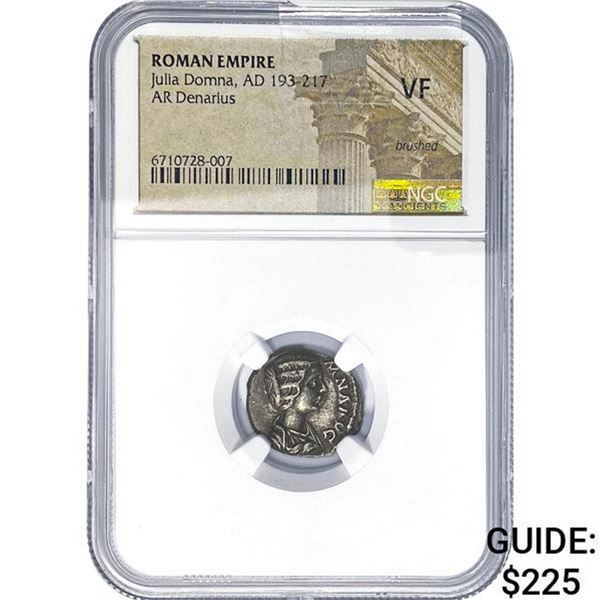 Roman Julia Domna, AD 193-217 Silver Denarius NGC