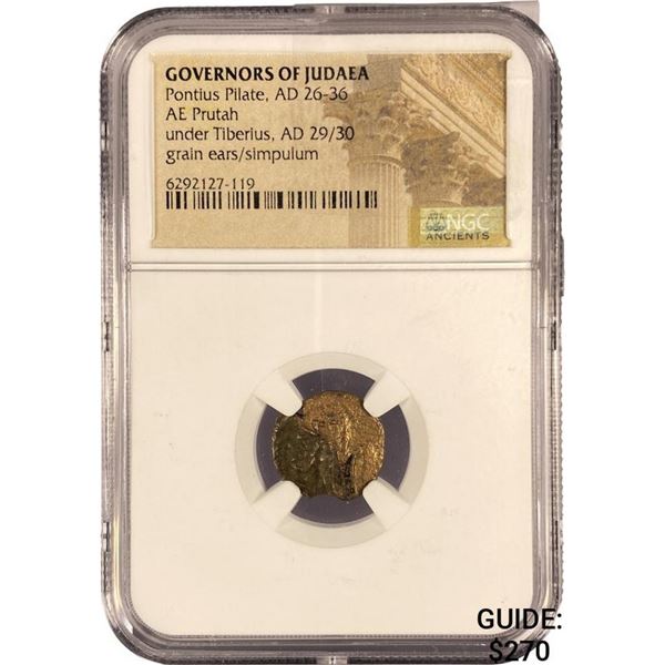 Judaea Pontius Pilate, AD 26-36 Bronze Prutah NGC