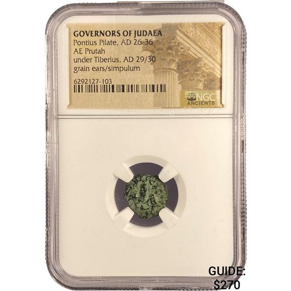 Judaea Pontius Pilate, AD 26-36 Bronze Prutah NGC
