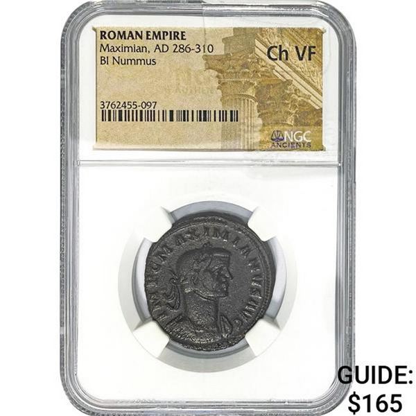 Roman Maximian, AD 286-310 BI Nummus NGC Ch VF