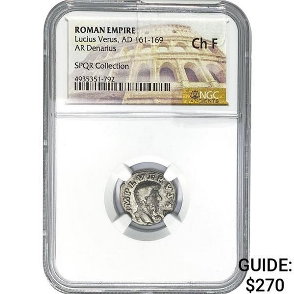 Roman Lucius Verus, AD 161-169 Silver Denarius