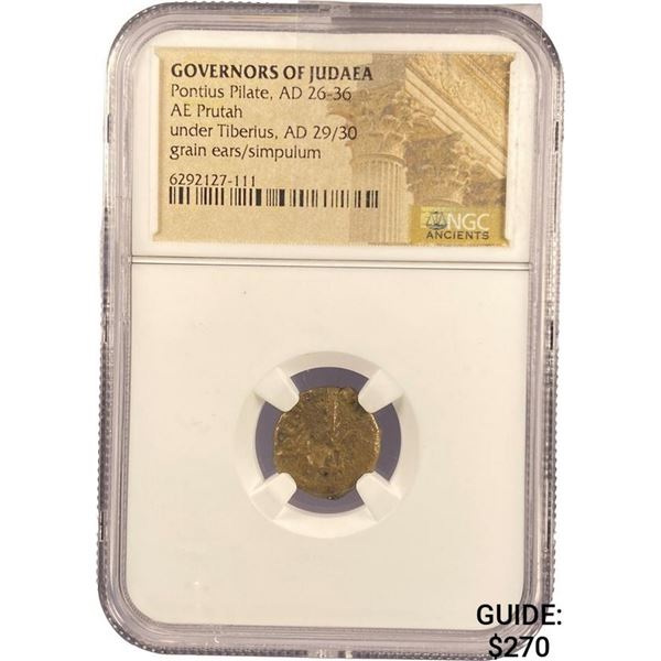 Judaea Pontius Pilate, AD 26-36 Bronze Prutah NGC