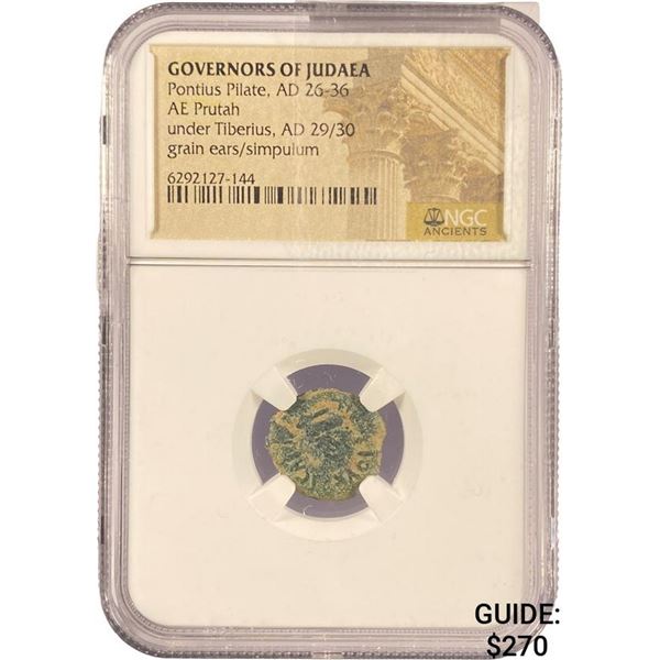 Judaea Pontius Pilate, AD 26-36 Bronze Prutah NGC