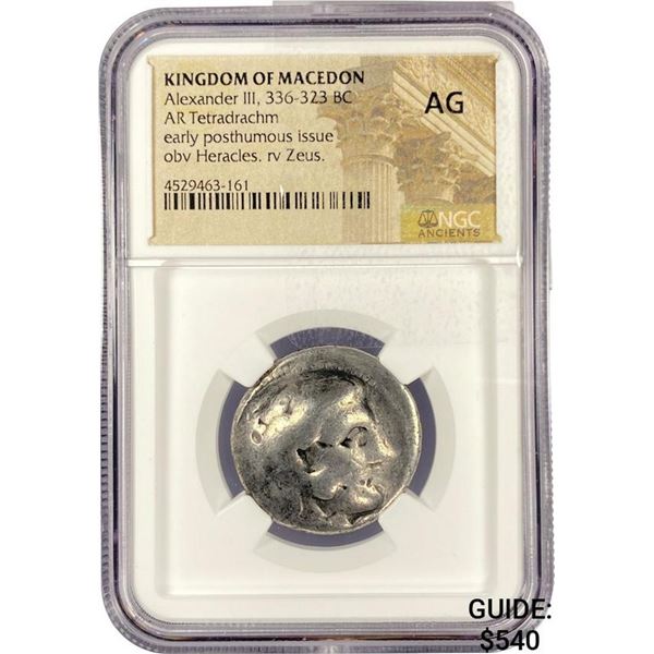 Macedon Alexander III,336-323 BC SIlver Tetradrachm NGC