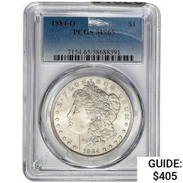 1884-O Morgan Silver Dollar PCGS MS65