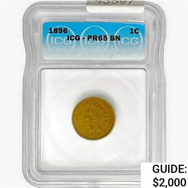 1896 Indian Head Cent ICG PR65 BN