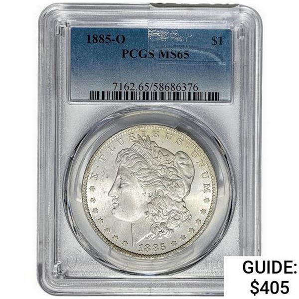 1885-O Morgan Silver Dollar PCGS MS65