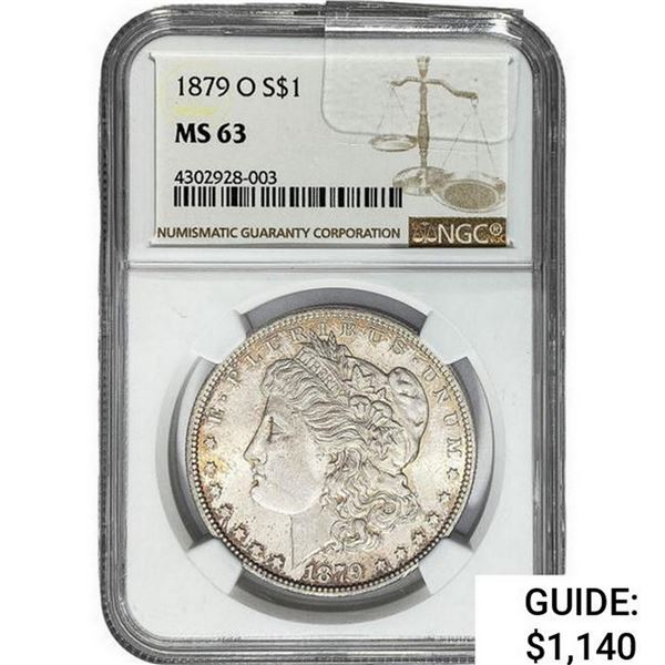 1879-O Morgan Silver Dollar NGC MS63