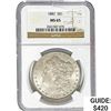 1887 Morgan Silver Dollar NGC MS65