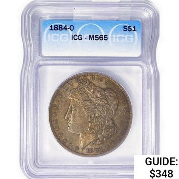 1884-O Morgan Silver Dollar ICG MS65