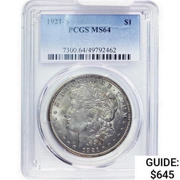 1921-S Morgan Silver Dollar PCGS MS64