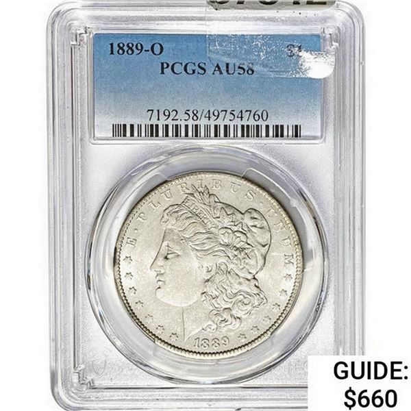 1889-O Morgan Silver Dollar PCGS AU58