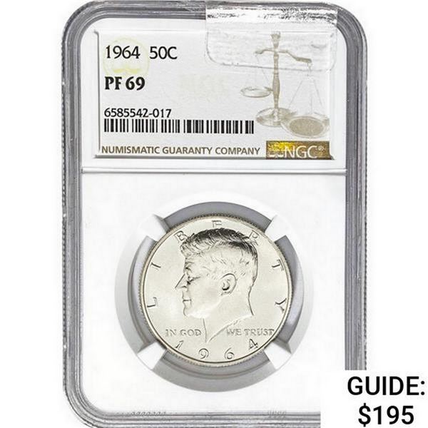 1964 Kennedy Half Dollar NGC PF69
