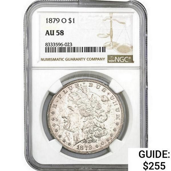 1879-O Morgan Silver Dollar NGC AU58