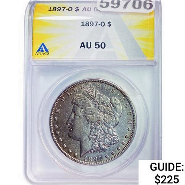 1897-O Morgan Silver Dollar ANACS AU50