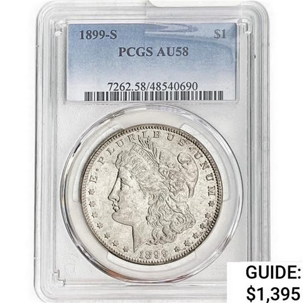1899-S Morgan Silver Dollar PCGS AU58