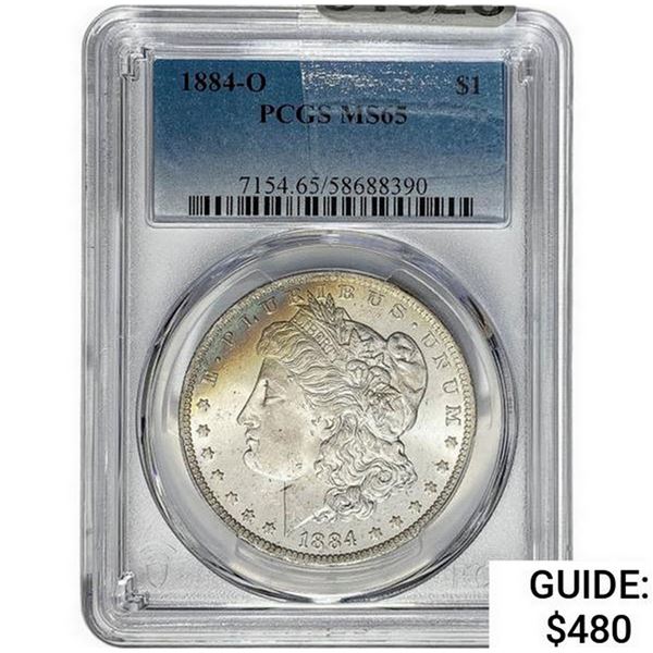 1884-O Morgan Silver Dollar PCGS MS65