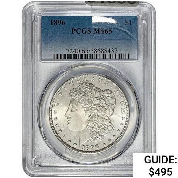 1896 Morgan Silver Dollar  MS65