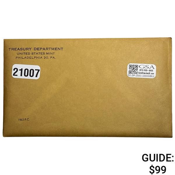 1962 U.S. Proof Set Sealed Envelope