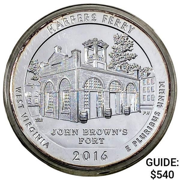 2016 Silver 5 oz 25c Harpers Ferry